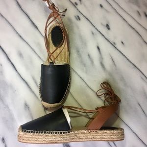 NEW Coach BLACK/SADDLE Rita Espadrilles SIZE 10